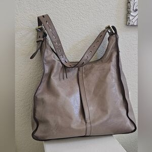 ElegantHobo Tan Leather Shoulder Bag